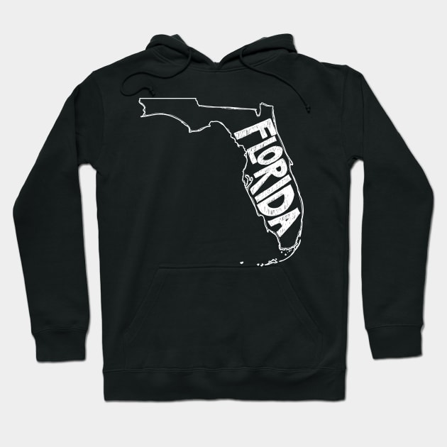 Florida (White Graphic) Hoodie by thefunkysoul